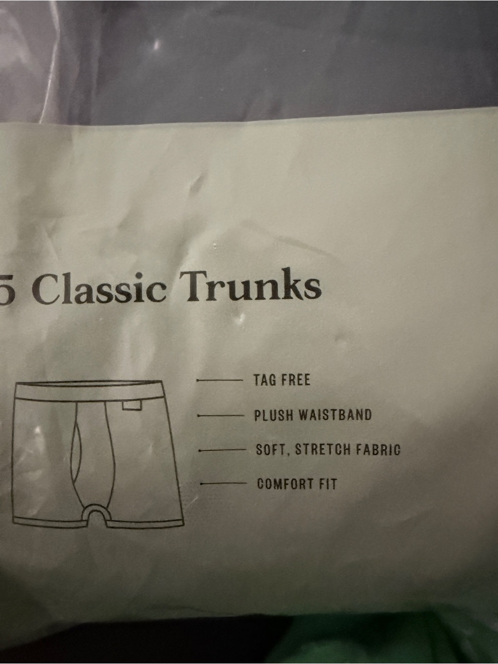 New! Goodfellow & Co Men’s Classic Trunks — Black Package of 5 - Picture 2 of 3